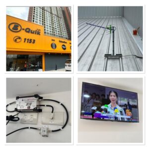 รับติดตั้งเสาอากาศทีวีบางเสาธง